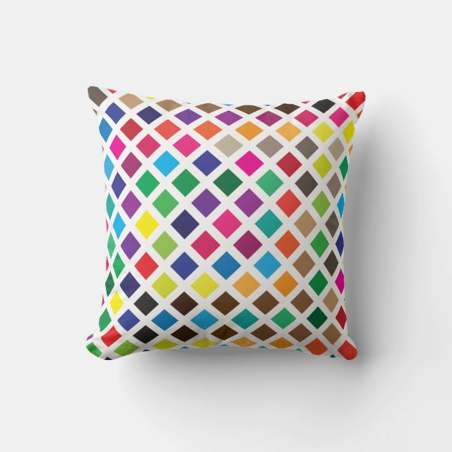 Coussin formes de carreaux de diamants couleur (Recto)