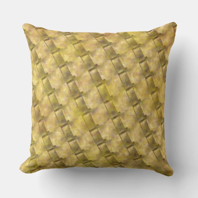 Coussin Formes de couleur brun clair, vieilli ou sale. (Recto)