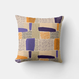 Coussin Formes de lignes géométriques éparpillées. Fiche t