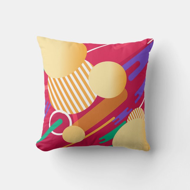 Coussin Formes et couleurs Abstraites Lancer l'oreiller (Recto)