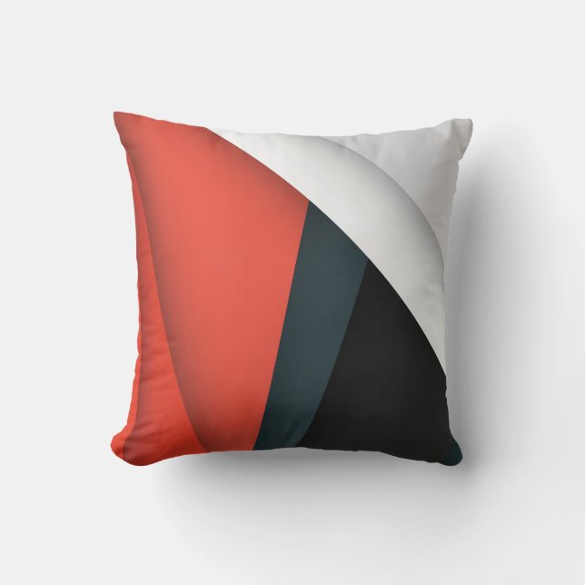 Coussin Formes et lignes Abstraites colorées (Recto)