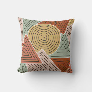 Coussin Formes et lignes géométriques Abstraites illustrat