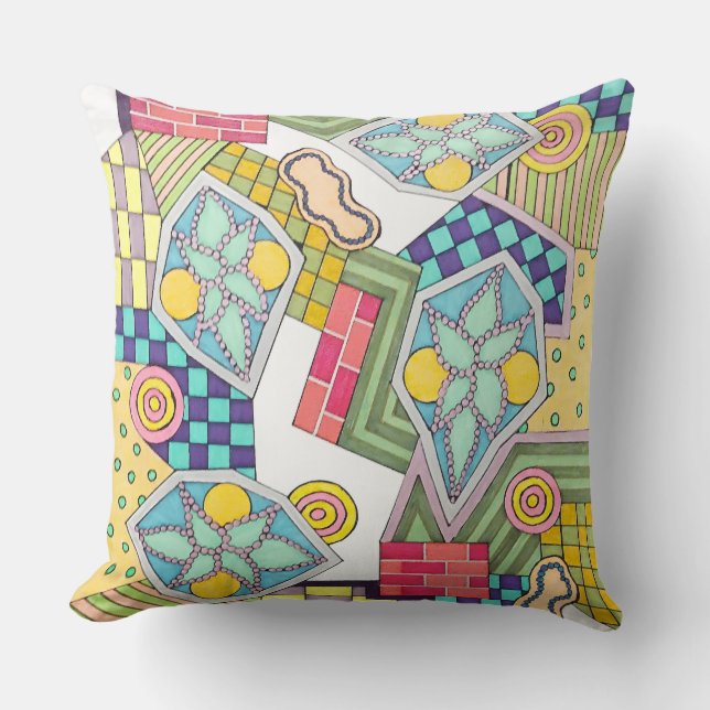 Coussin Formes et paillettes (Recto)