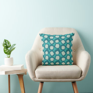 Coussin Formes Funky Modernes Du Milieu Du Siècle Turquois