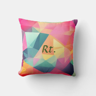 Coussin Formes géométriques abstraites colorées ajoutent l
