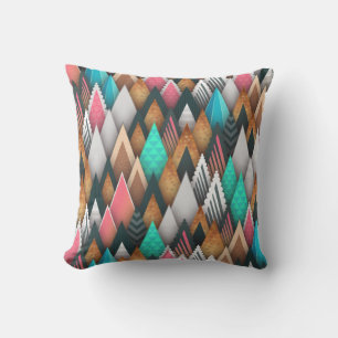 Coussin Formes géométriques abstraites en couleurs