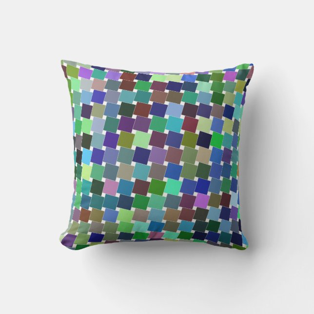 Coussin Formes géométriques abstraites en couleurs (Recto)