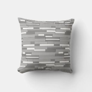 Coussin Formes géométriques abstraites en tons gris