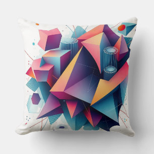 Coussin Formes géométriques Abstraites futuristes avec Gra