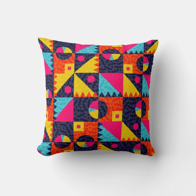 Coussin Formes géométriques Abstraites. Illustration color (Recto)