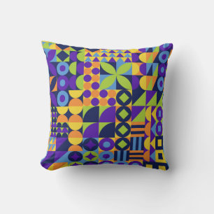 Coussin formes géométriques Abstraites motif transparent