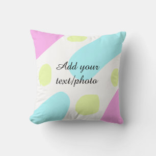 Coussin Formes géométriques abstraites pastel ajouter nom