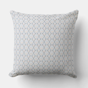 Coussin formes géométriques art déco blanches et grises