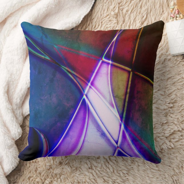 Coussin Formes géométriques de couleur rouille avec lumièr (Couverture)
