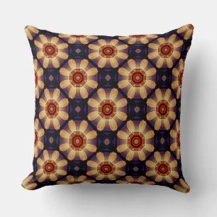 Coussin Formes géométriques en fleurs en ors