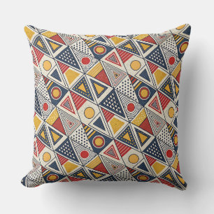 Coussin Formes géométriques et motifs de lignes dans le st