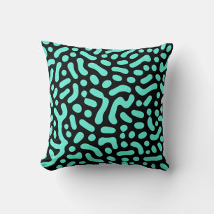 Coussin Formes géométriques monochromes vertes