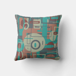 Coussin Formes géométriques tribales du sud-ouest Art Abst