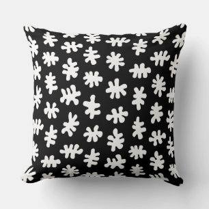Coussin Formes morphiques 120322 - Blanc sur noir