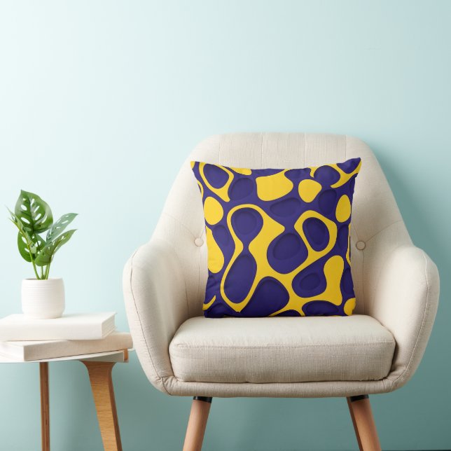Coussin Formes organiques modernes découpées en 3D en papi (Chaise)