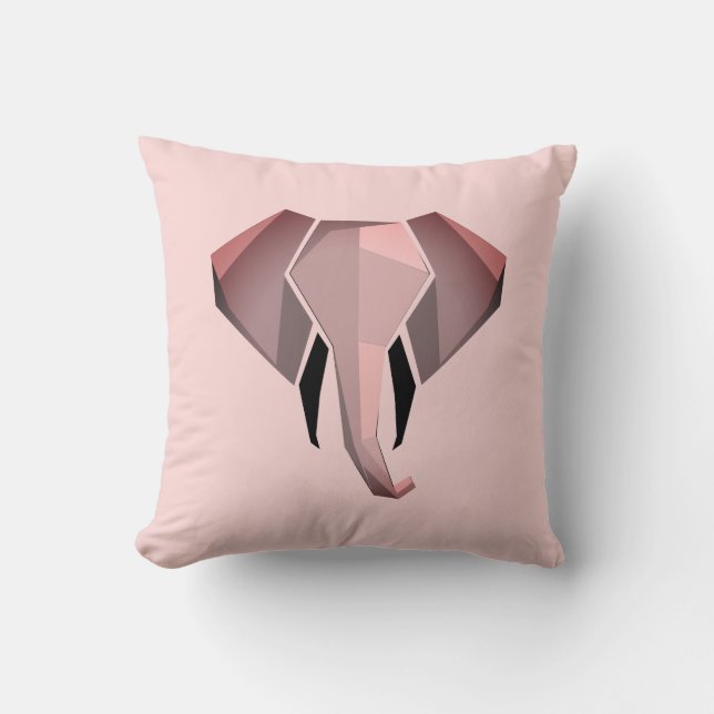 Coussin Formes simples Géométrie Tête d'éléphant (Recto)