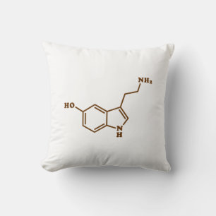 Coussin Formule chimique moléculaire de sérotonine