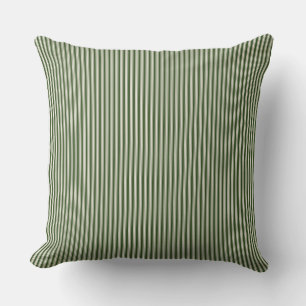 Coussin Forrest Green Ticking Stripe