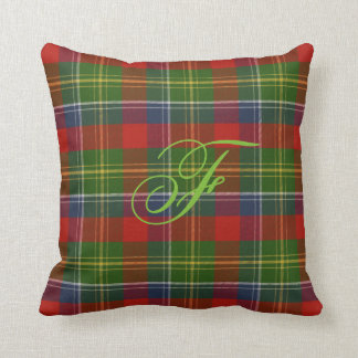 Coussin Forrester/coussin adoptif de monogramme de tartan
