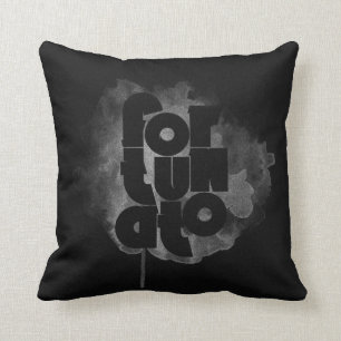 Coussin Fortunato noir et gris