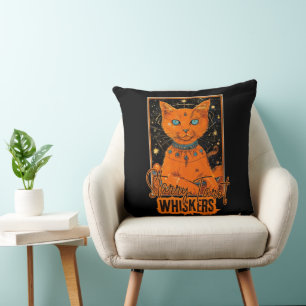 Coussin Fortune Feline Tarot   Conception de chat cosmique