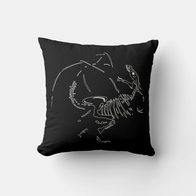 Coussin Fossiles dragons (Recto)