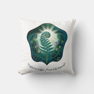 Coussin Fougère de Pâques se déployant dans la gloire, Cad