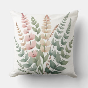 Coussin Fougères Botaniques Esthétiques Motif Floral Doubl