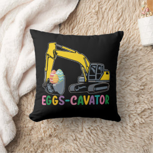 Coussin Fouilleur d'oeufs Chasseur d'oeufs de Pâques Excav