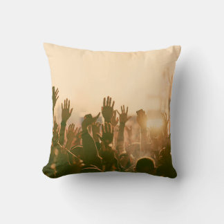 Coussin Foule au concert - retro style photoconcert, foule