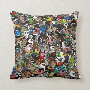 Coussin Foule de Birdorable