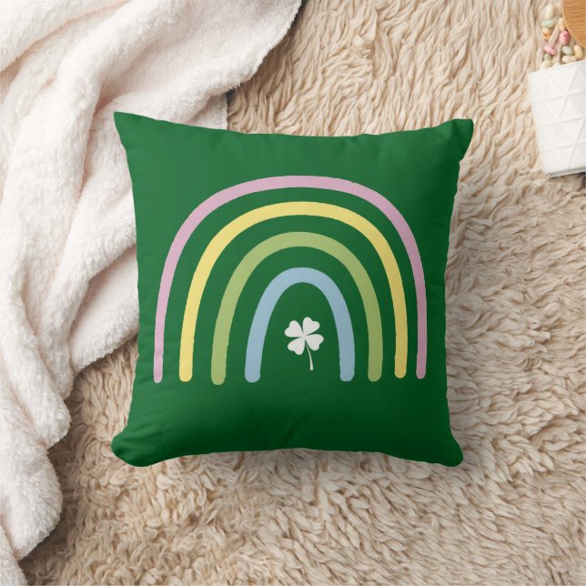 Coussin Four Leaf Clover Rainbow St Patrick's Day (Couverture)