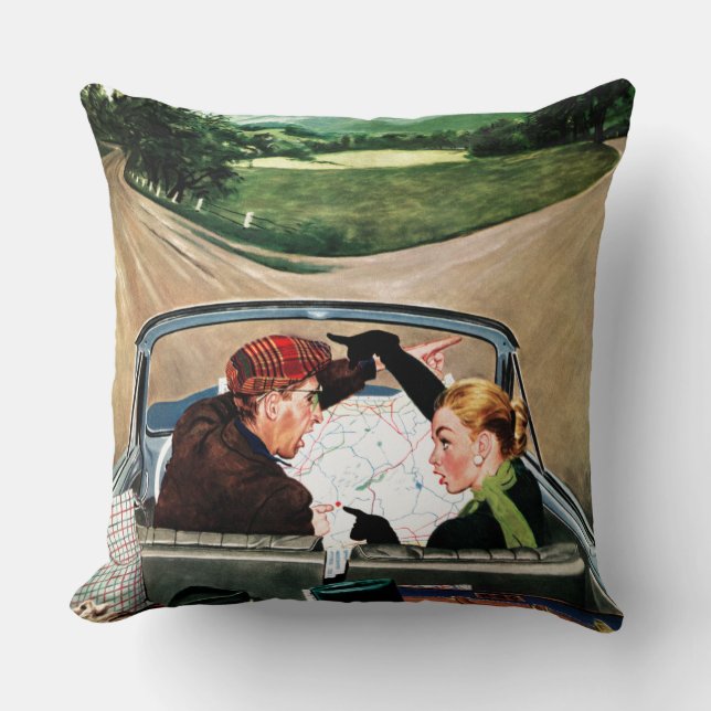 Coussin Fourchette dans la route (Recto)