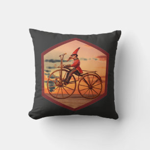 Coussin Fourmilier Anthropomorphe à Vélo Ancien