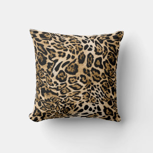 Coussin Fourrure de léopard d'Afrique : Texture d'animal s