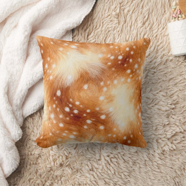 Coussin Fourrure Douce de Faon Boisée et Cosy (Couverture)