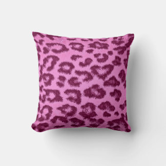 Coussin fourrure Empreinte de léopard