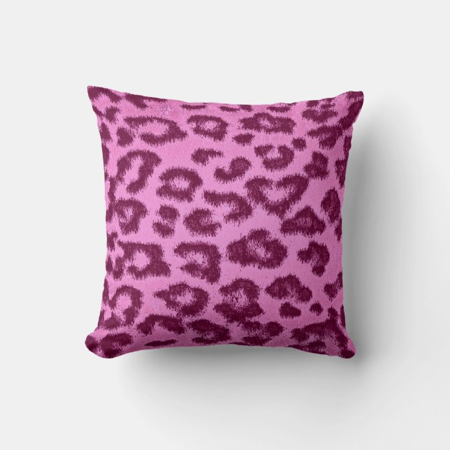 Coussin fourrure Empreinte de léopard (Recto)