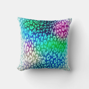 Coussin Fourrure Empreinte de léopard couleur Cool rétro