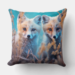 Coussin Fox Animal Wilderness Mur Art coloré