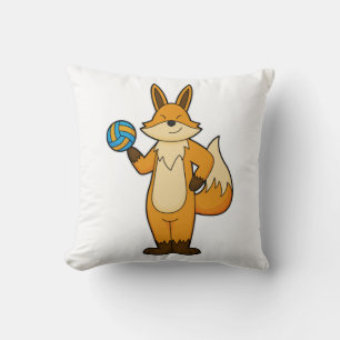 Coussin Fox comme joueur de volleyball avec volleyball
