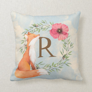 Coussin Fox de région boisée de MONOGRAMME