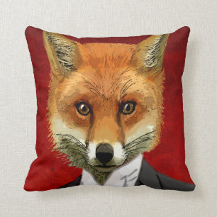 Coussin Fox En Costume De Soirée, Portrait