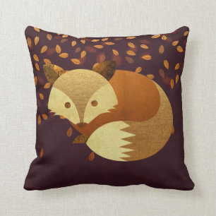 Coussin Fox mignon d'automne