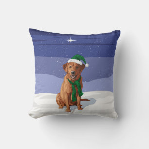 Coussin Fox Red Labrador Retriever Chien de Noël